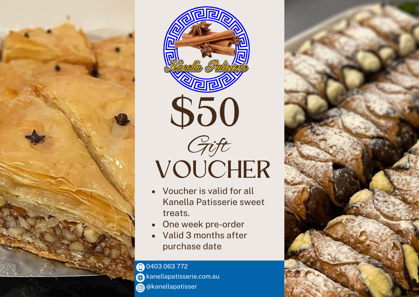 $50 Kanella Patisserie Gift Voucher