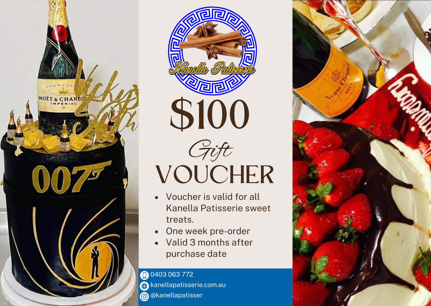 $100 Kanella Patisserie Gift Voucher